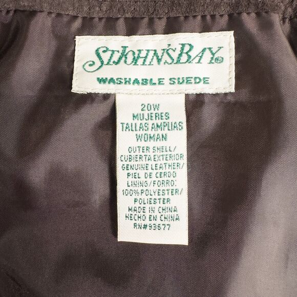 Vintage St Johns Bay Washable Suede Maxi Skirt Womens 20W Cowgirl Western Boho - Picture 3 of 16